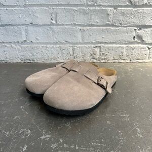 Taupe Suede Women’s Birkenstock Clogs Size 39
